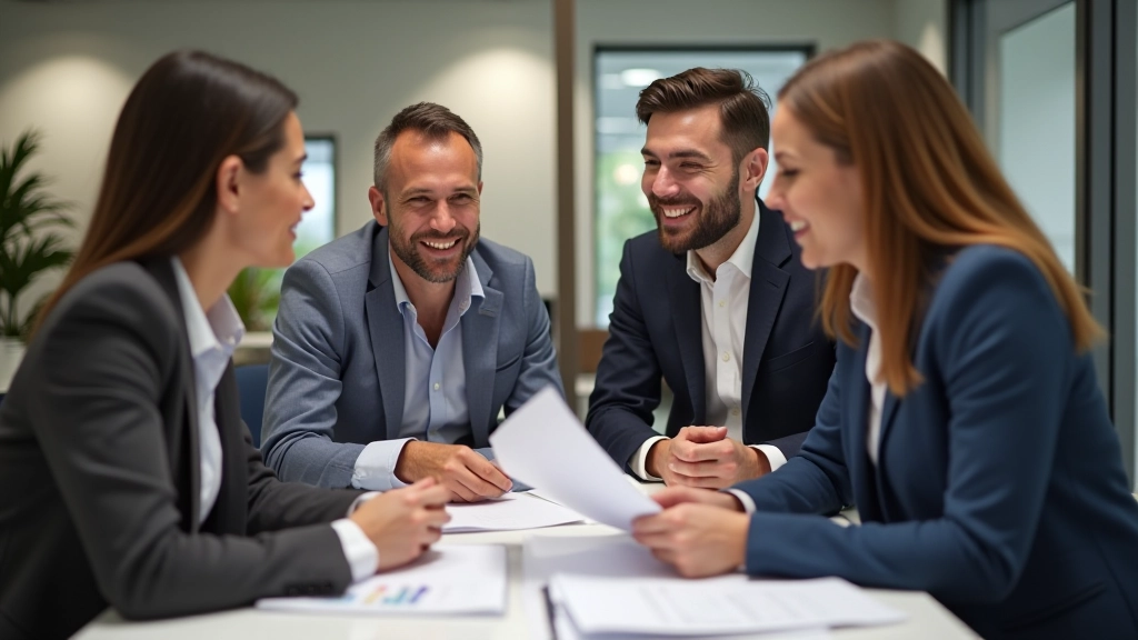 Équipe travaillant ensemble sur des projets financiers