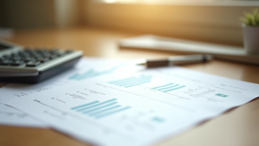 Documents de planification financière sur un bureau avec calculatrice