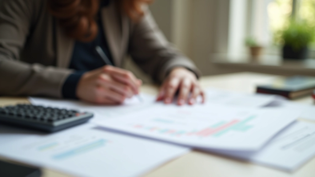 Personne consultant des documents financiers et comparant des produits d'épargne