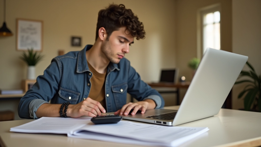 Personne consultant ses comptes d'épargne sur un ordinateur portable